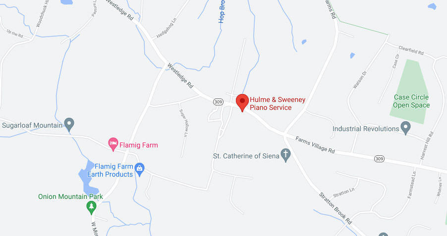 map with Hulme and Sweeney pin